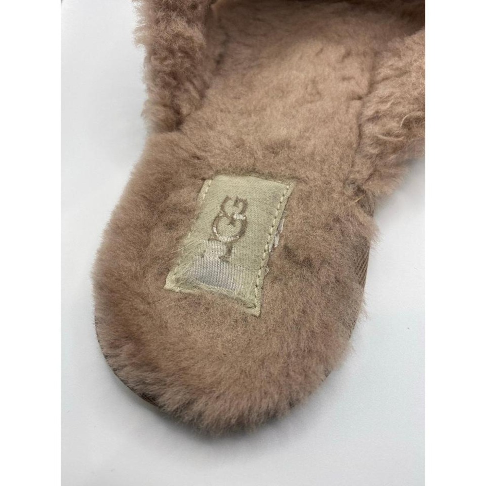 UGG Fluff Yeah Slide Sandals Tan Sheepskin Fur Comfort Women's Size 8 - Picture 5 of 6